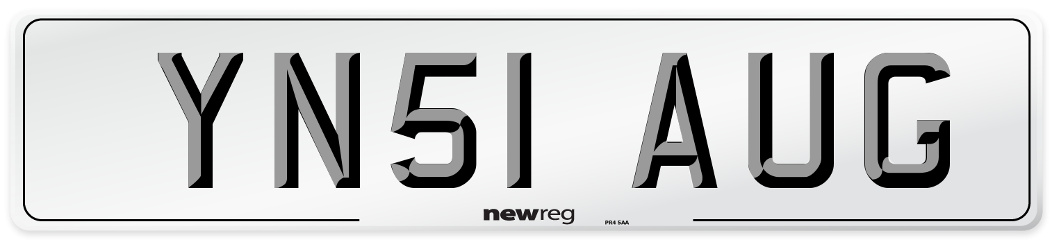 YN51 AUG Number Plate from New Reg